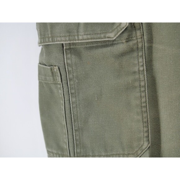 DULUTH TRADING Heavy Canvas Cargo Pants Mens 38x30 Work Utility Green - Picture 5 of 14